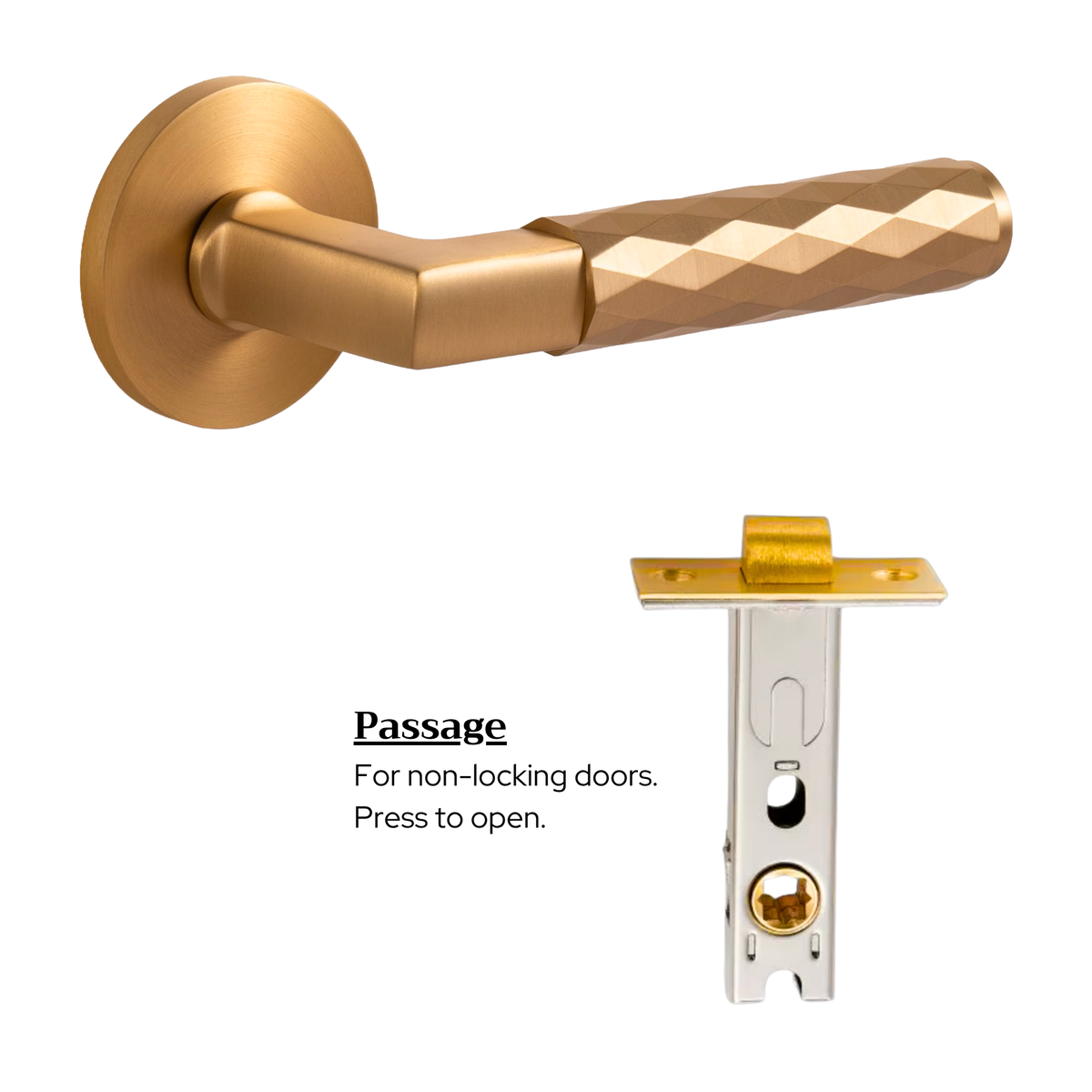 The Amalfi — Faceted Solid Brass Handle Set