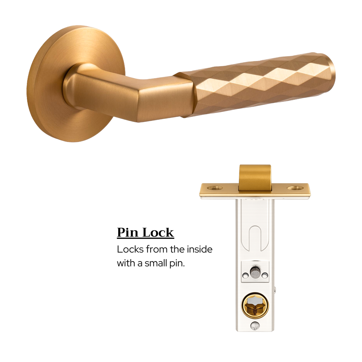 The Bristol — Faceted Solid Brass Handle Set