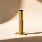 Knurled Brass Cylinder Door Stop