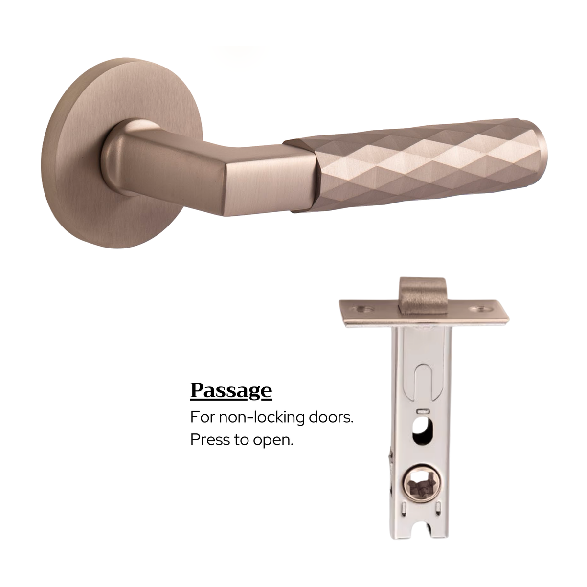 The Amalfi — Faceted Solid Brass Handle Set